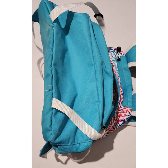 High Sierra Hiking Backpack Suspension System Teal Pink White Geometric Pattern - Picture 5 of 16